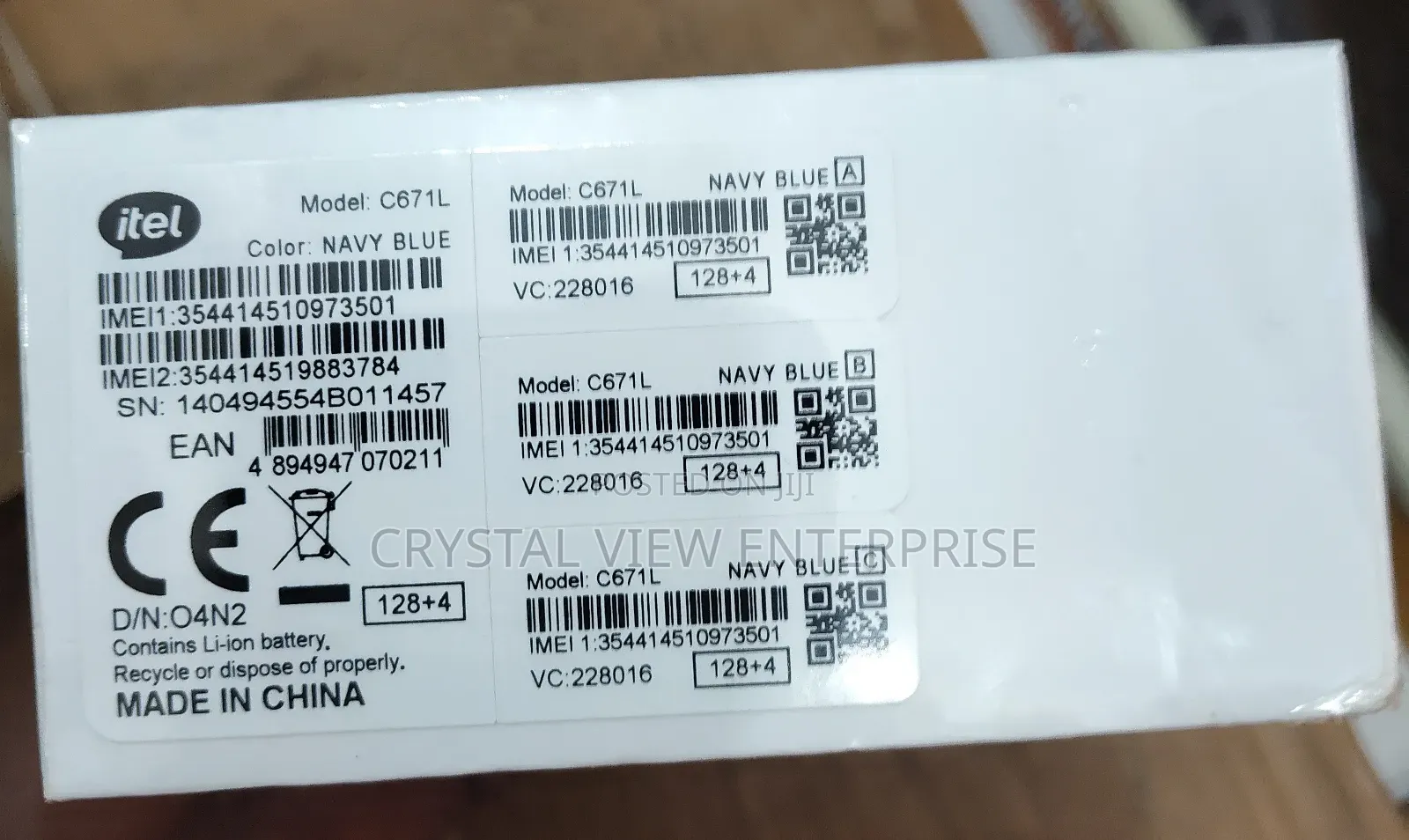 New Itel City 100 128 GB Blue