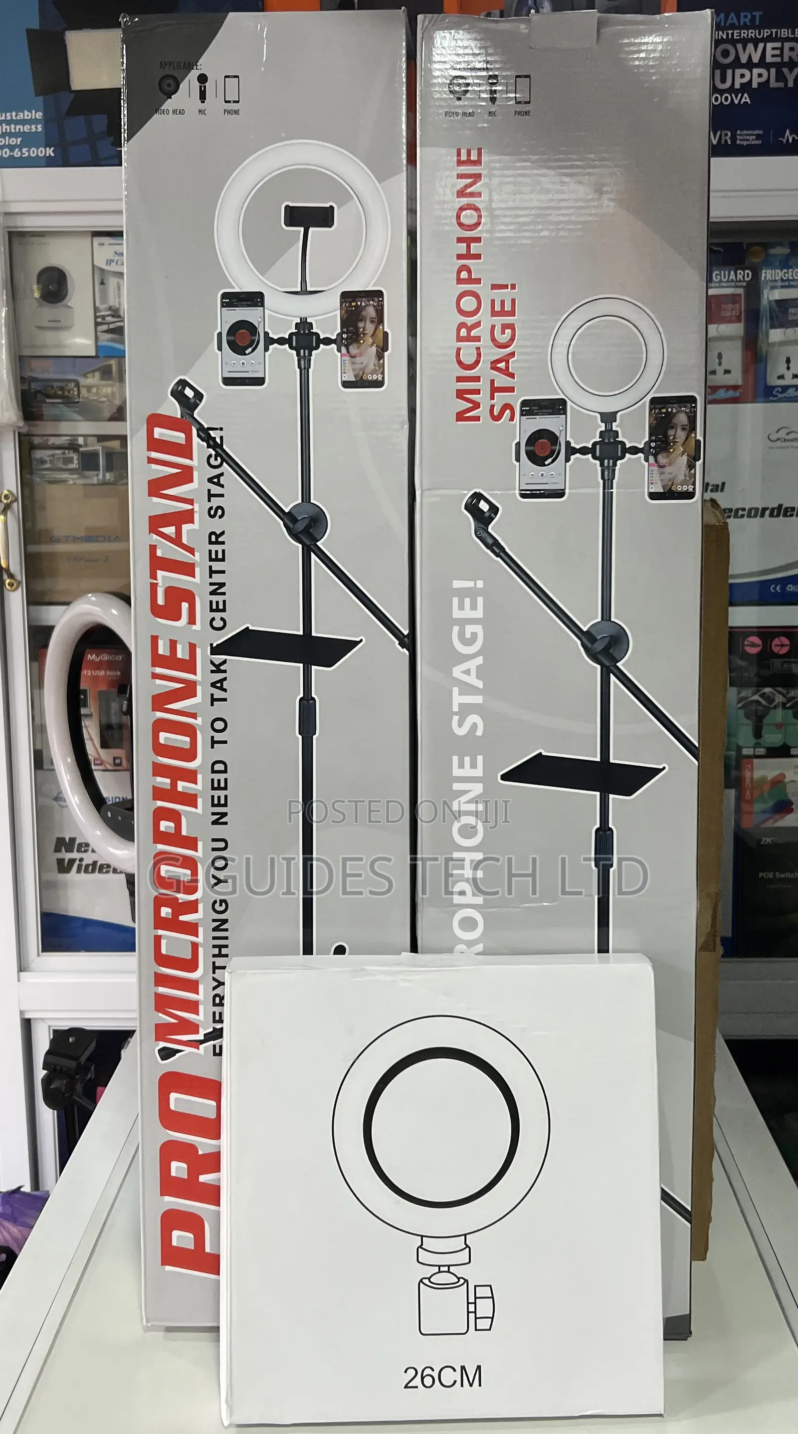Pro Microphone Stand, Pro Tripod Stand for Microphone and Phone