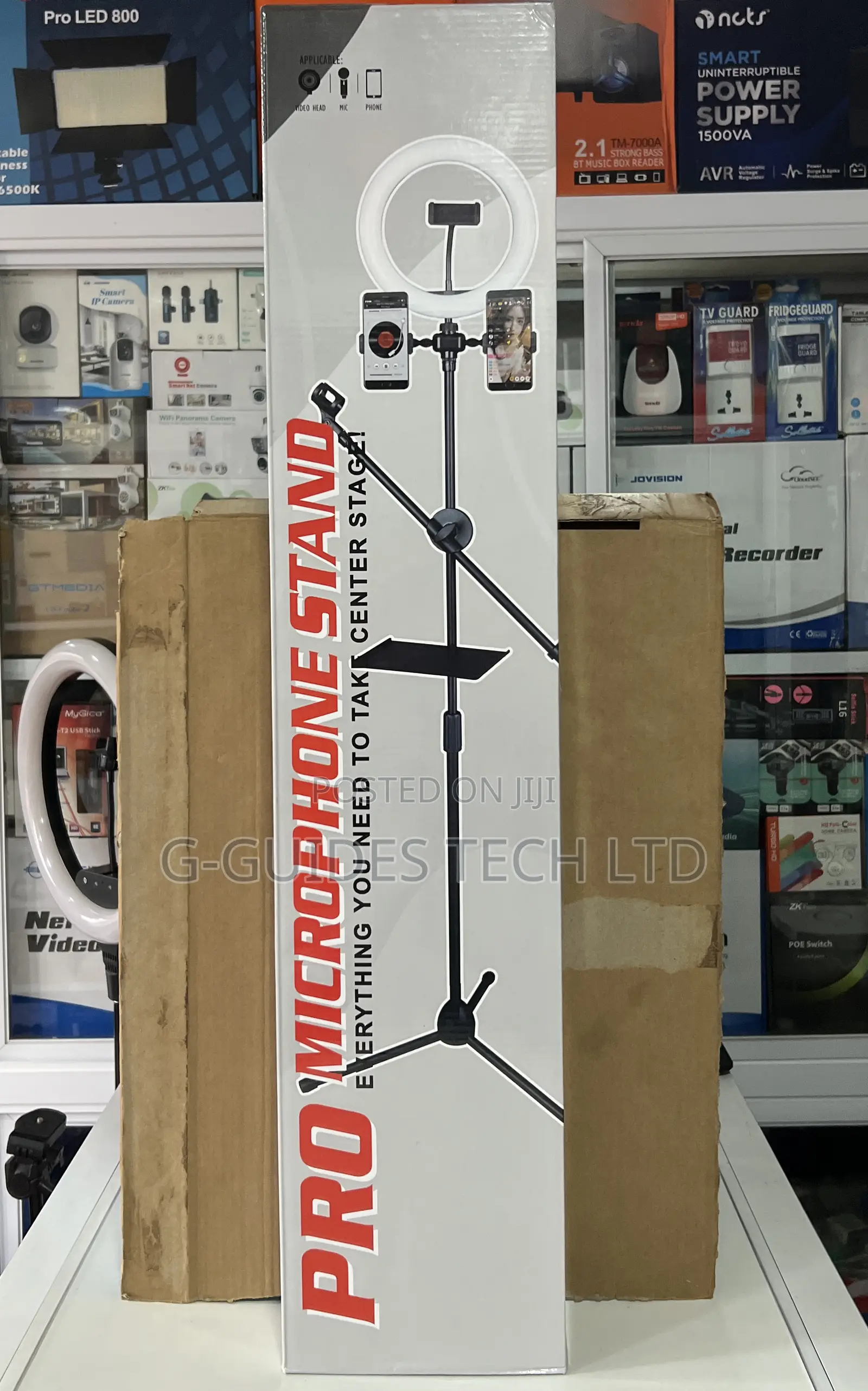 Pro Microphone Stand, Pro Tripod Stand for Microphone and Phone