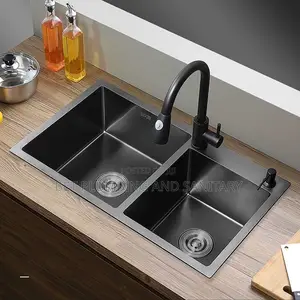 Double Bowl Cabinet Sink With Tap_complete _Kitchen Sink