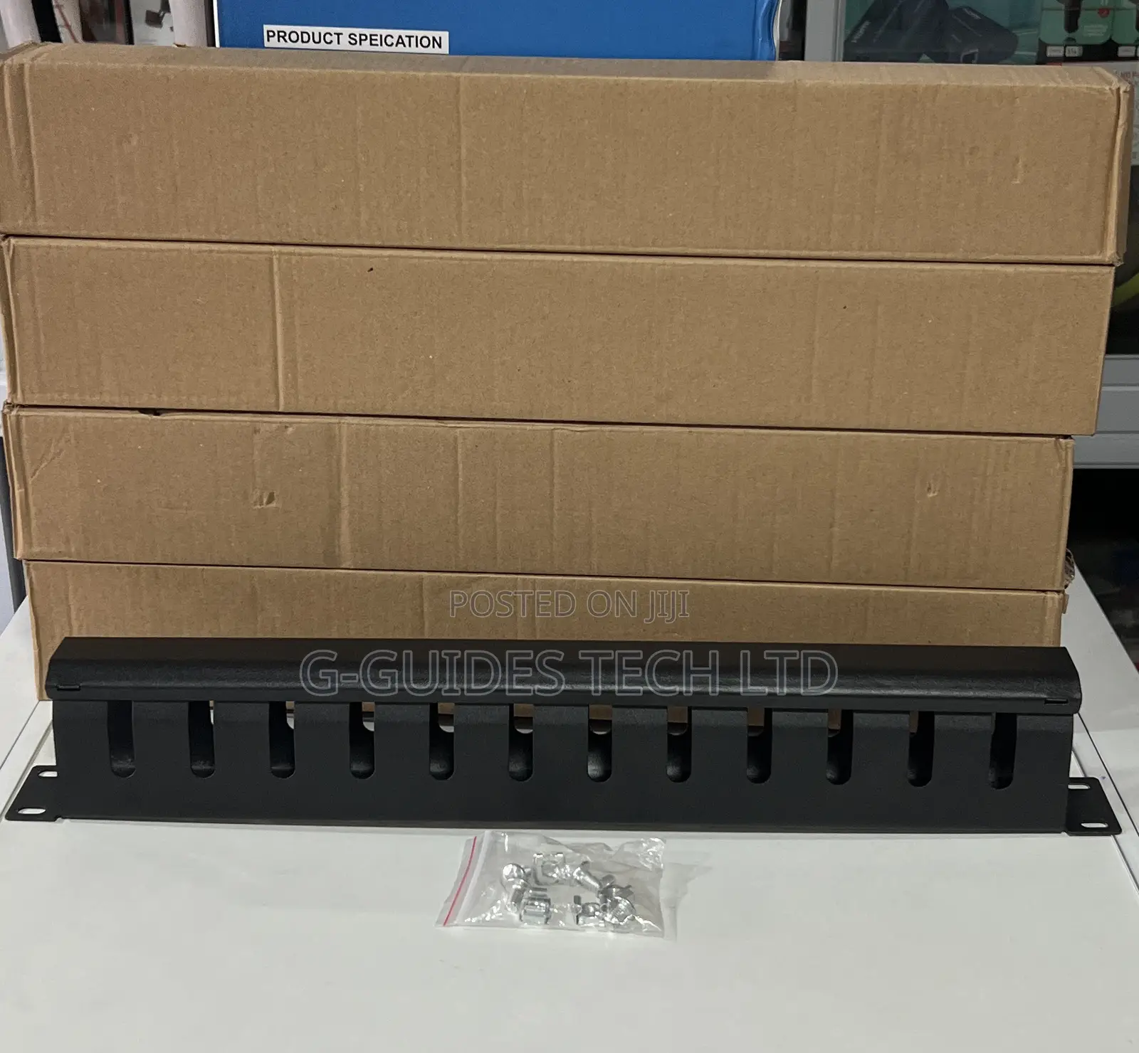12-Way Cable Management, 12way 19” U1 Metal Cable Manager