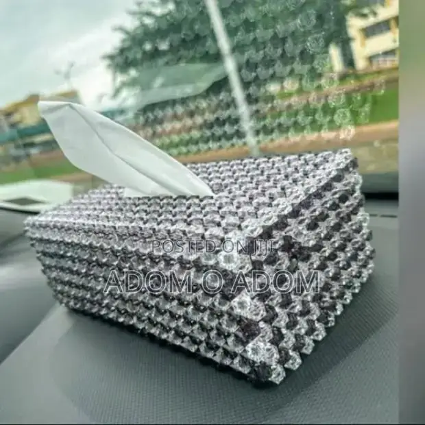 Beaded Tissue Box Cover