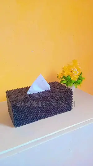 Beaded Tissue Box Cover