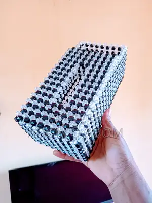Beaded Tissue Box Cover