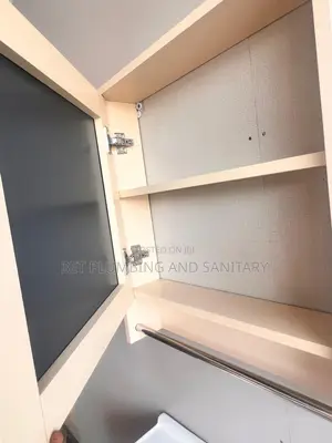 Cream Cabinet Basin With Mirror_50cm_cabinet Basin