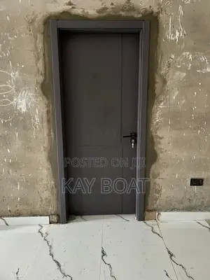 An Installed Full Wooden Interior Door