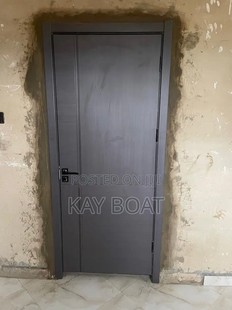 An Installed Full Wooden Interior Door