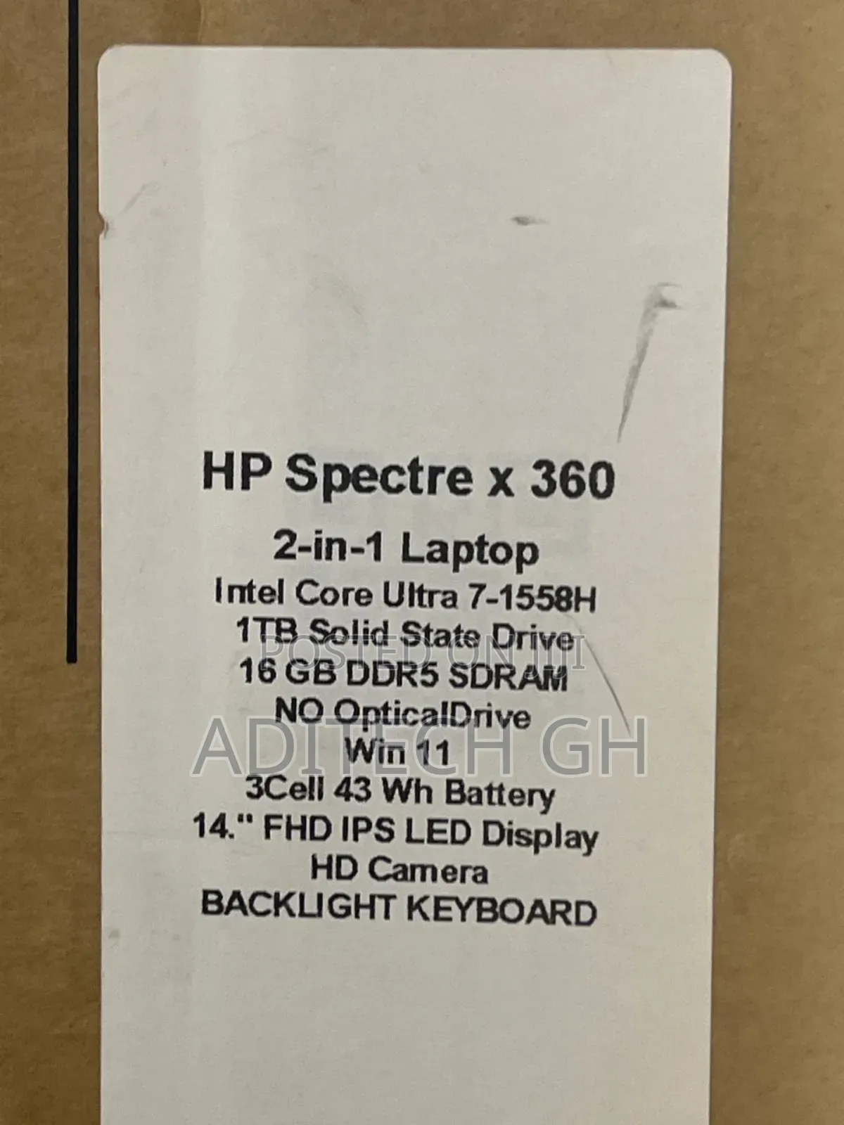 New Laptop HP Spectre X360 13 16GB Intel Core Ultra 7 SSD 1T