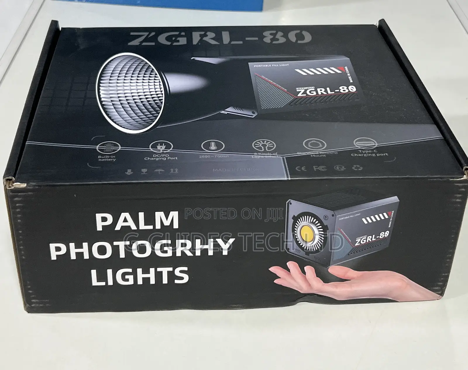 ZGRL-80 Palm Cob Video Light With Inbuilt Battery and Stand