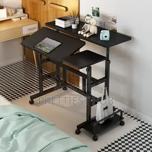Sit and Stand Height Adjustable Laptop Study Desk
