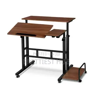 Sit and Stand Height Adjustable Laptop Study Desk
