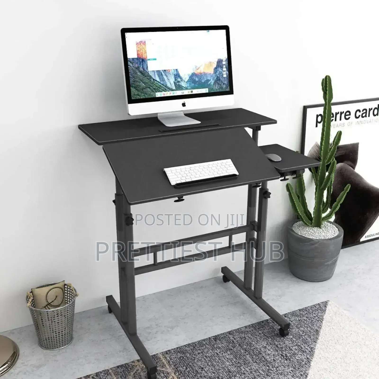 Sit and Stand Height Adjustable Laptop Study Desk