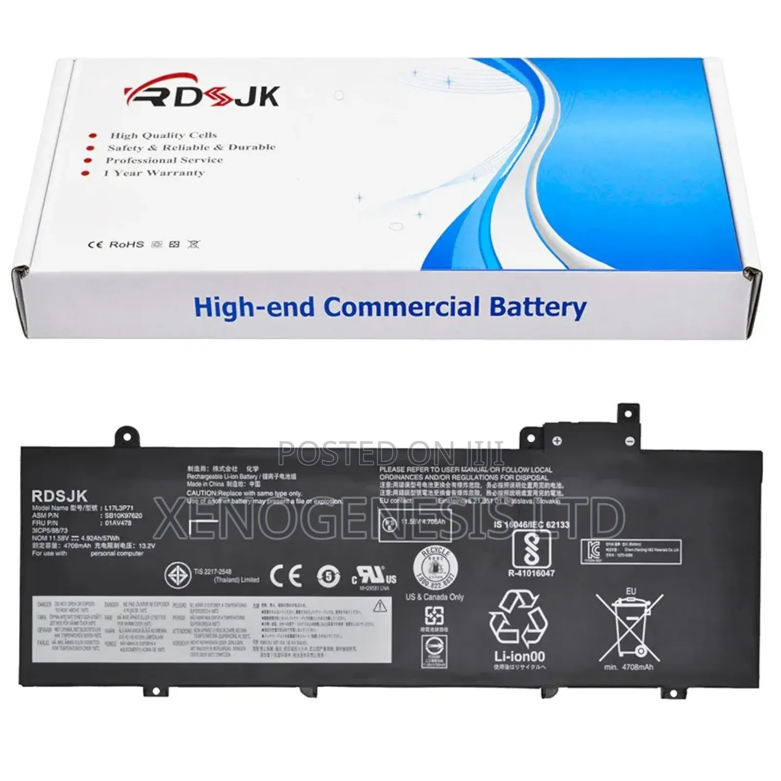 L17m3p71 01av478 for Lenovo Thinkpad T480s