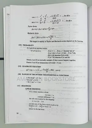 Waec Mathematical Statistical Tables and Formulae