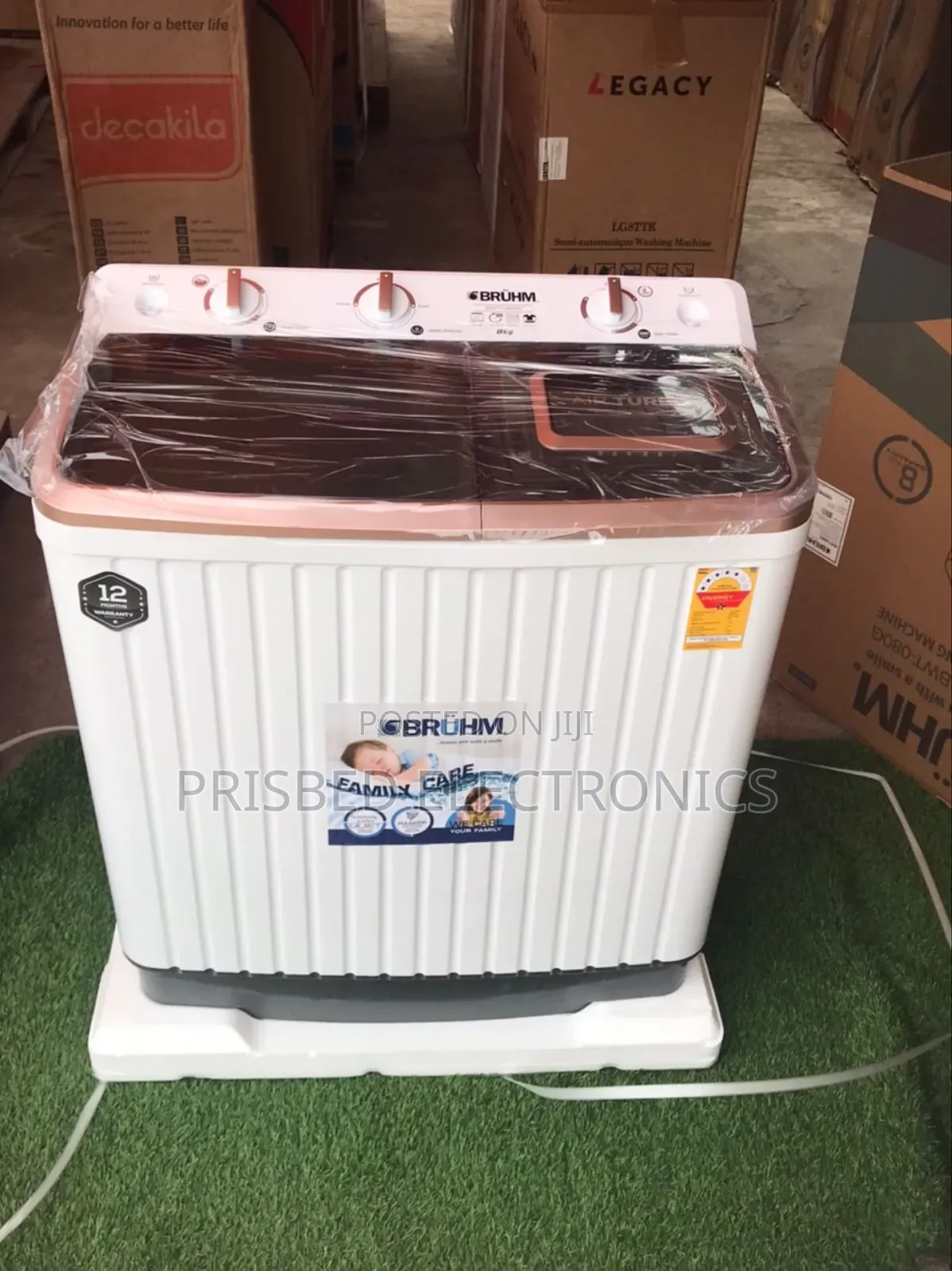 Bruhm Washing Machine 8kg Twin Tub