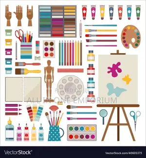 Visual Art Materials And Tools