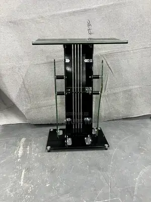 Preaching Podium Stand Tempered Glass Pulphit for Church Activities