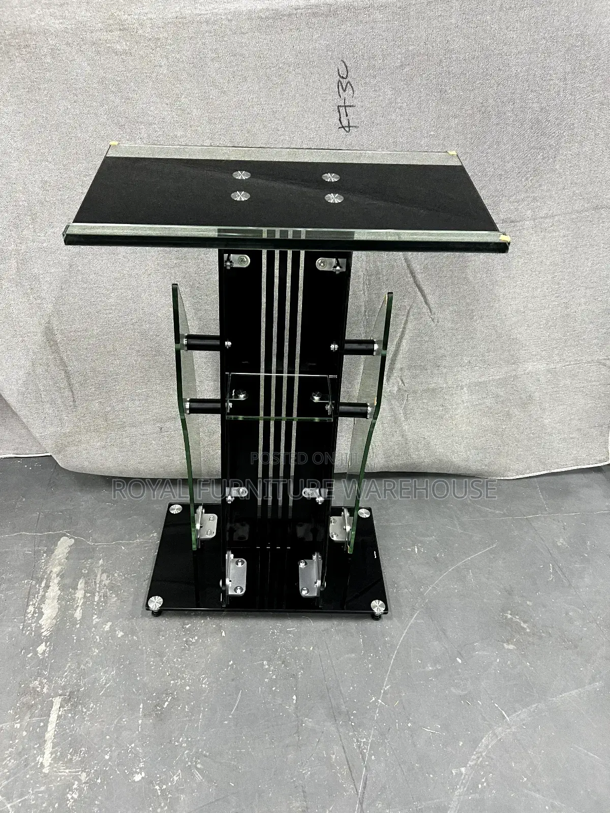 Preaching Podium Stand Tempered Glass Pulphit for Church Activities