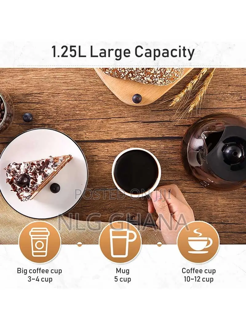 800w 12 Cup 1.25l Anti-Drip Coffee Maker Sf-3531. Ghx2304