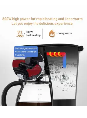 800w 12 Cup 1.25l Anti-Drip Coffee Maker Sf-3531. Ghx2304