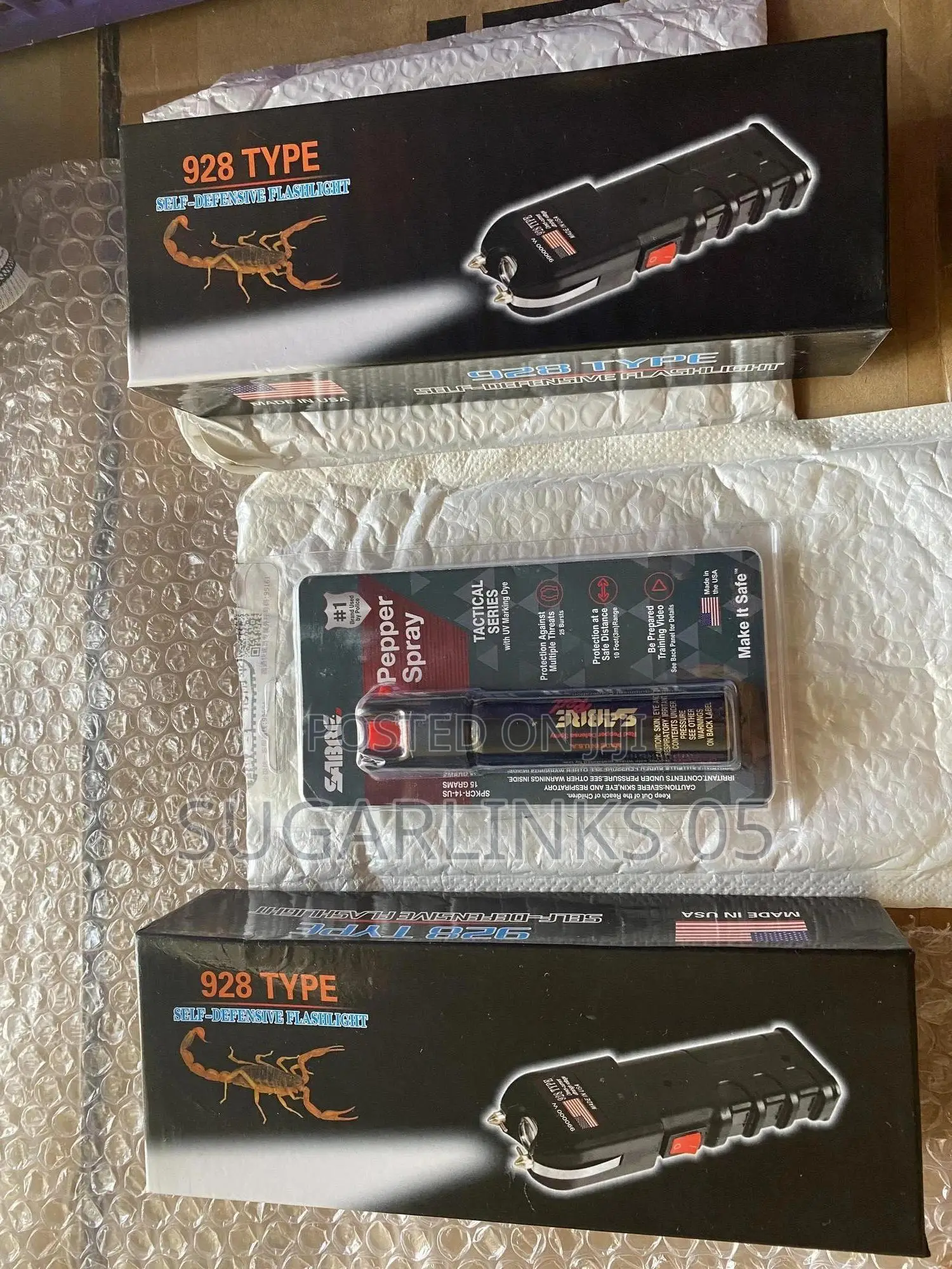 Defense Flashlight and Power Stun Device