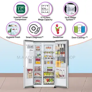 Lg Wifi Inverter 674 Litres Knock Knock Side X Side Fridge