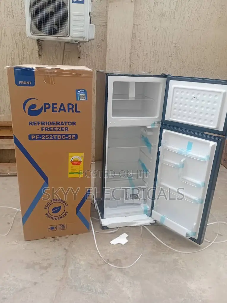 Pearl 208liters  (Pf252tbg-5e)Double Door Top Freezer Fridge