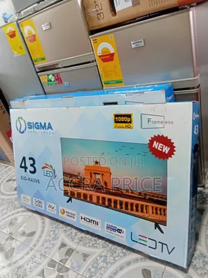 Sigma 43 FHD Digital Frameless Satellite Tv With Free Well Mount