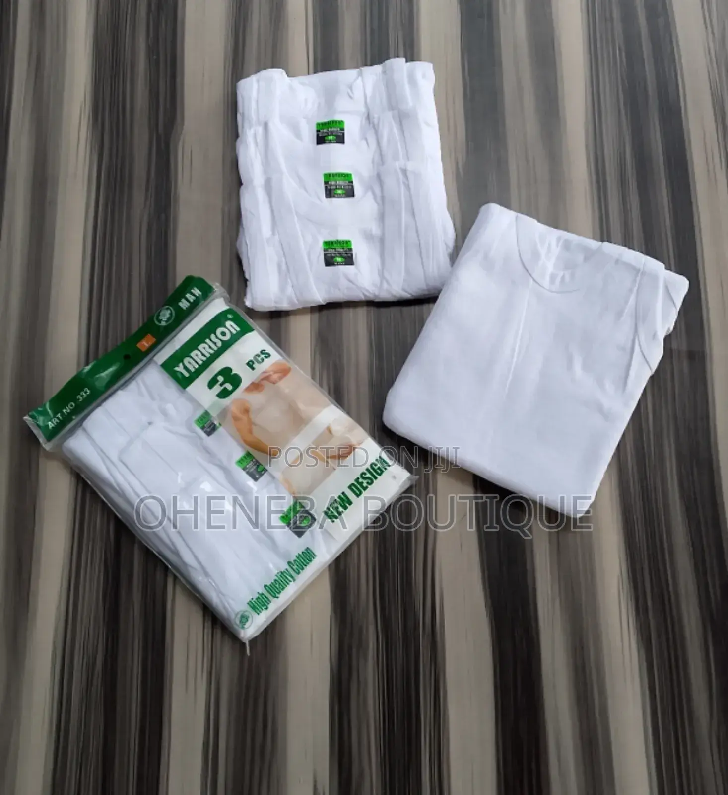 3 Pack White Singlet for Men