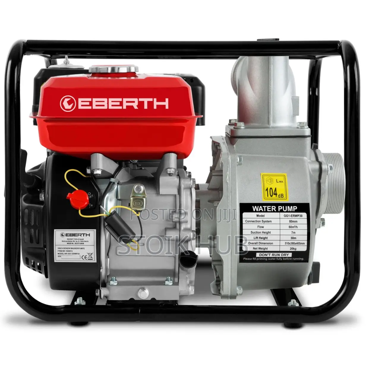 Eberth 3 Inch 6.5 Hp Water Pump