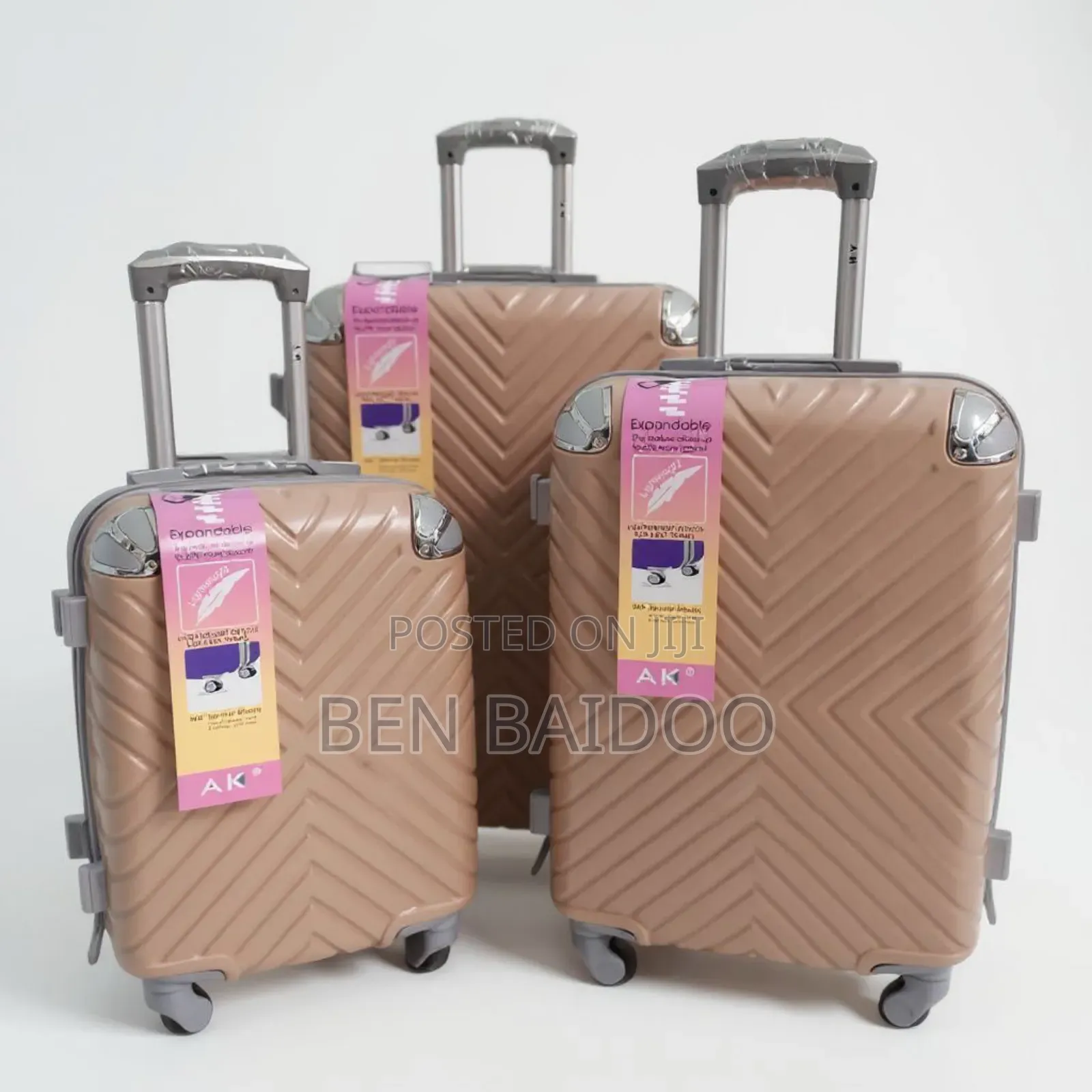 3-Set Plastic Travelling Suitcase (Premium Travel Bags)