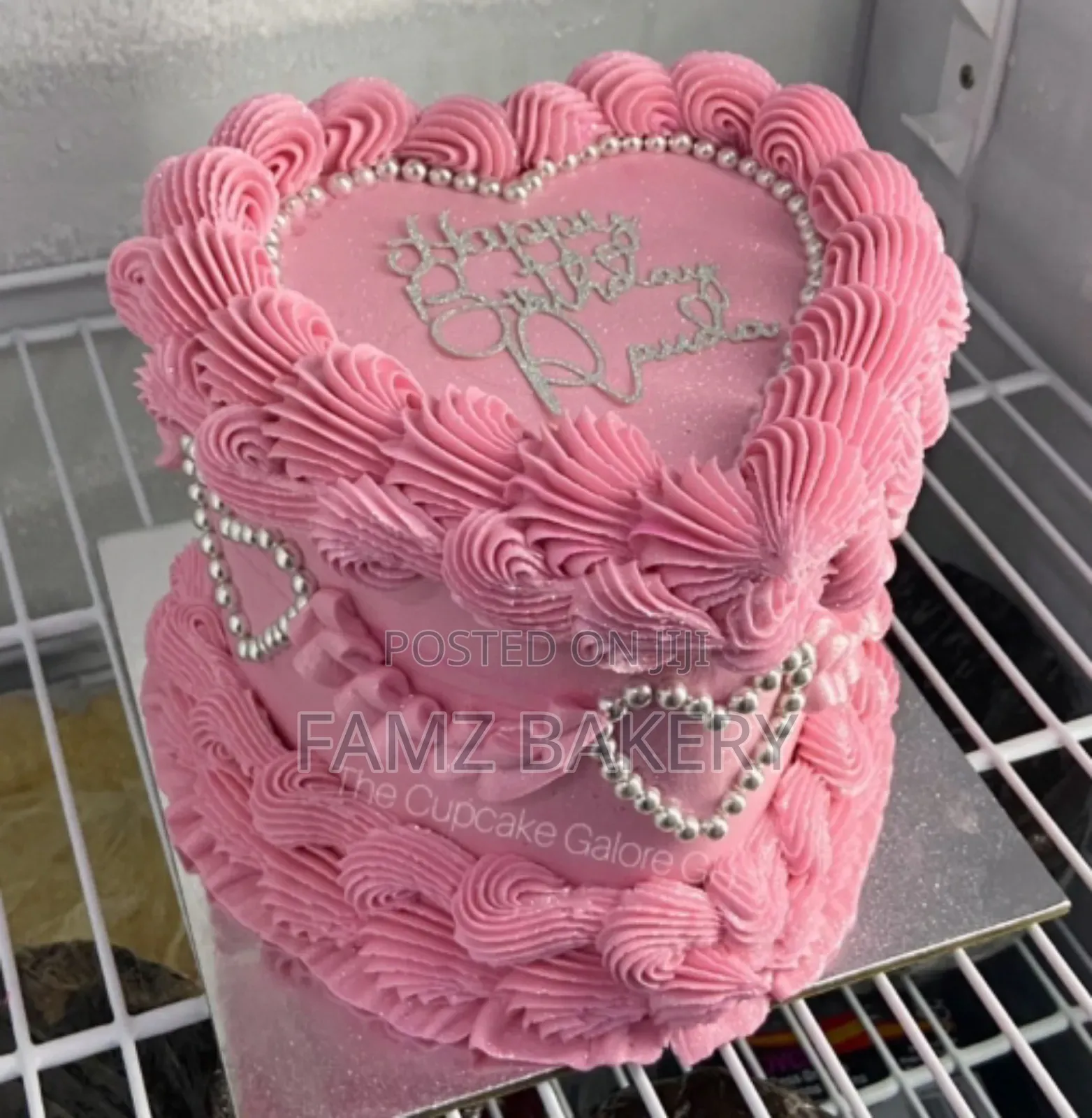 Double Layer Heart Cake