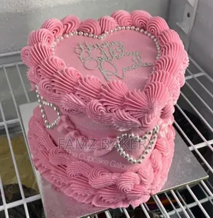 Double Layer Heart Cake