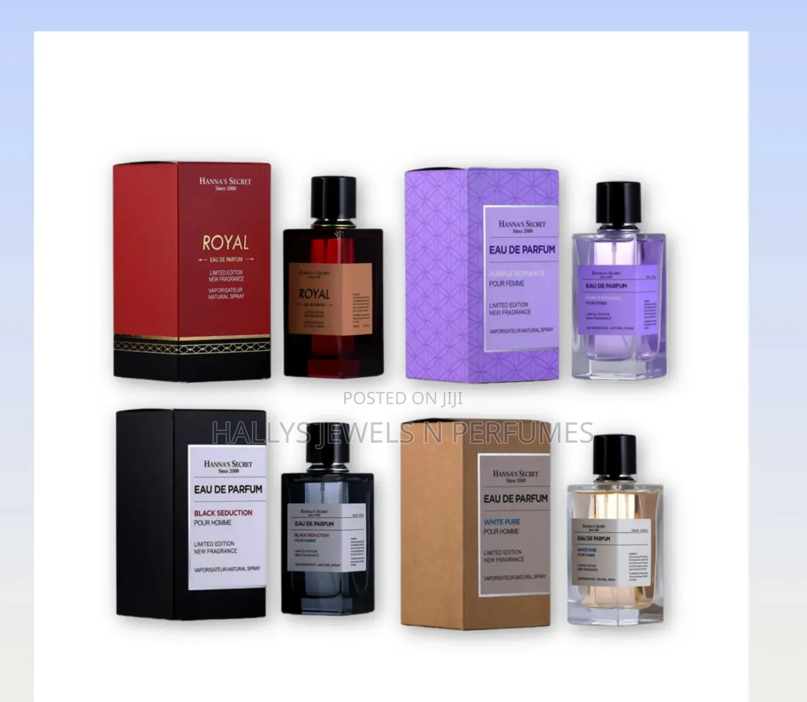 Hanna's Secret Limited Edition Perfumes, 100ml, Unisex