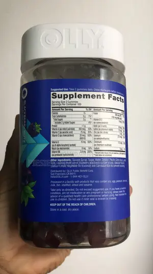 Olly Men's Multivitamin Gummy, Blackberry Flavor (200 Ct.)