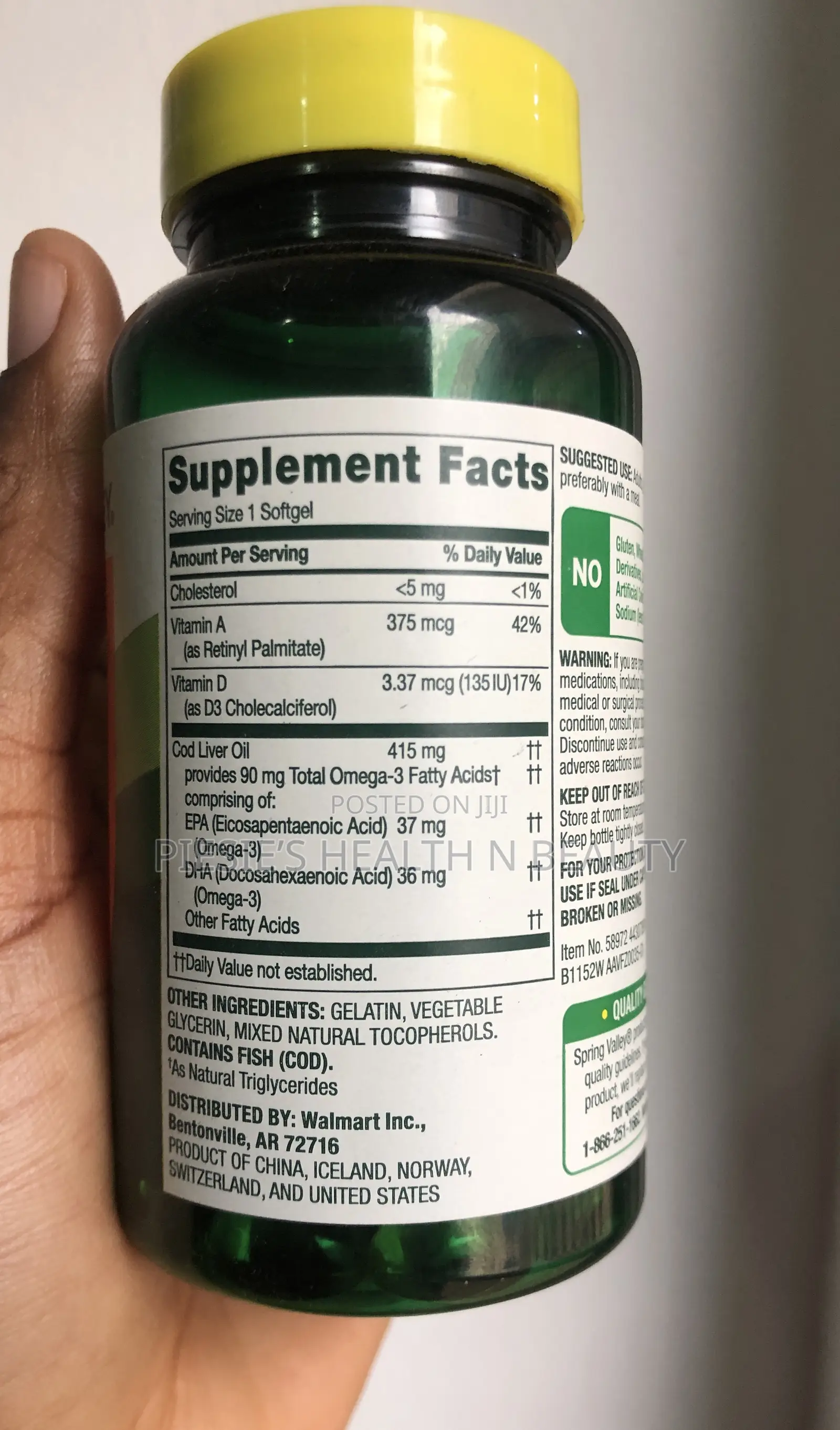 Cod Liver Oil With Vitamin a D3 100 Softgels