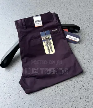 Stretch Khaki Long Trousers for Men