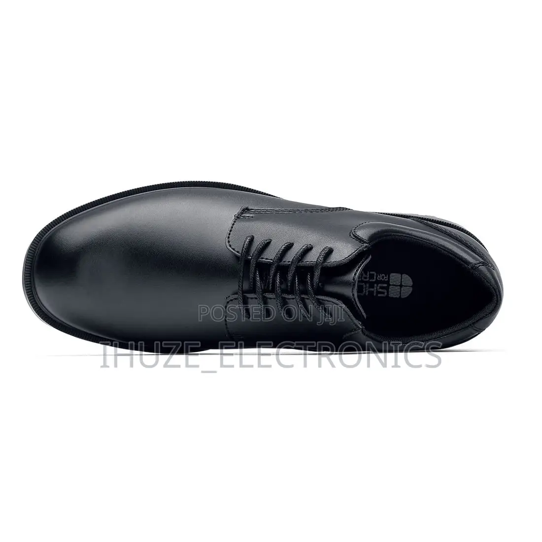 Cambridge Slip Resistant Black Leather Mens Dress Shoe for Work