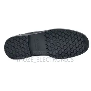 Cambridge Slip Resistant Black Leather Mens Dress Shoe for Work