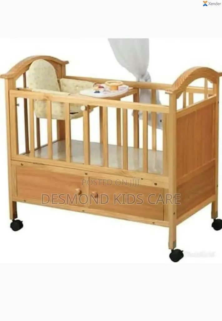 Baby’S Wooden Cot With Drawer