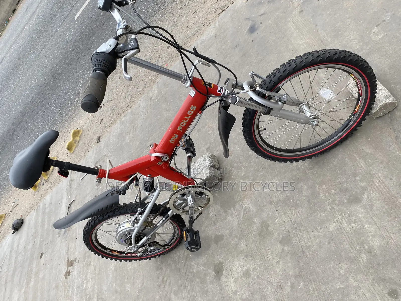 Red Folding Bike