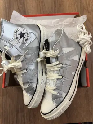 Converse Chucks Taylor Premium Quality Leather High Top - Silver