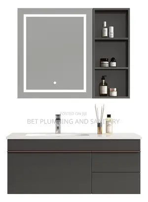 Cabinet Basin With Led Mirror and Tap Complete_cabinet Basin
