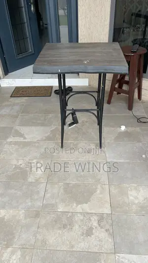 1 Used Solid Table Wood and Metal Legs for Sale