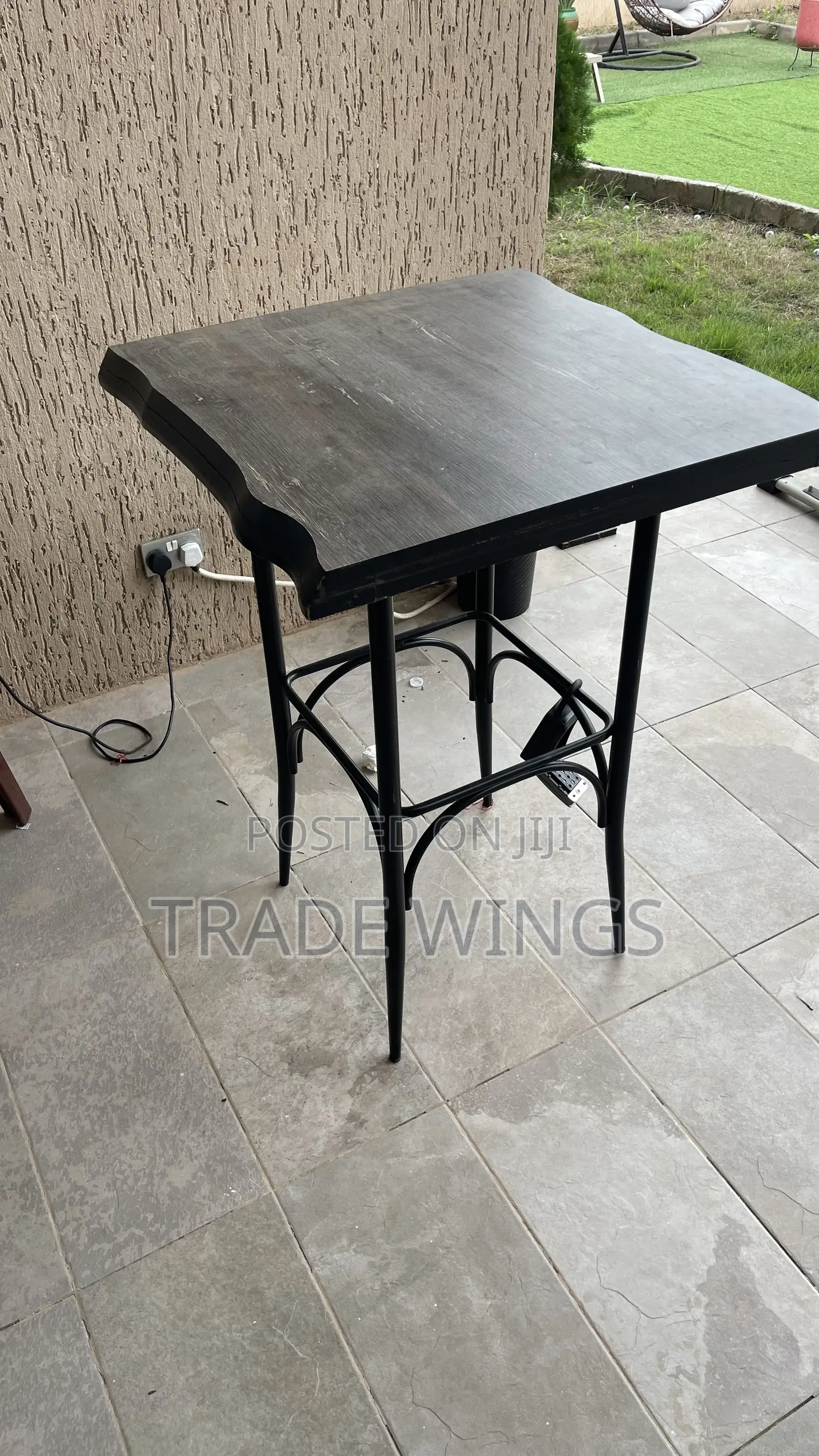 1 Used Solid Table Wood and Metal Legs for Sale