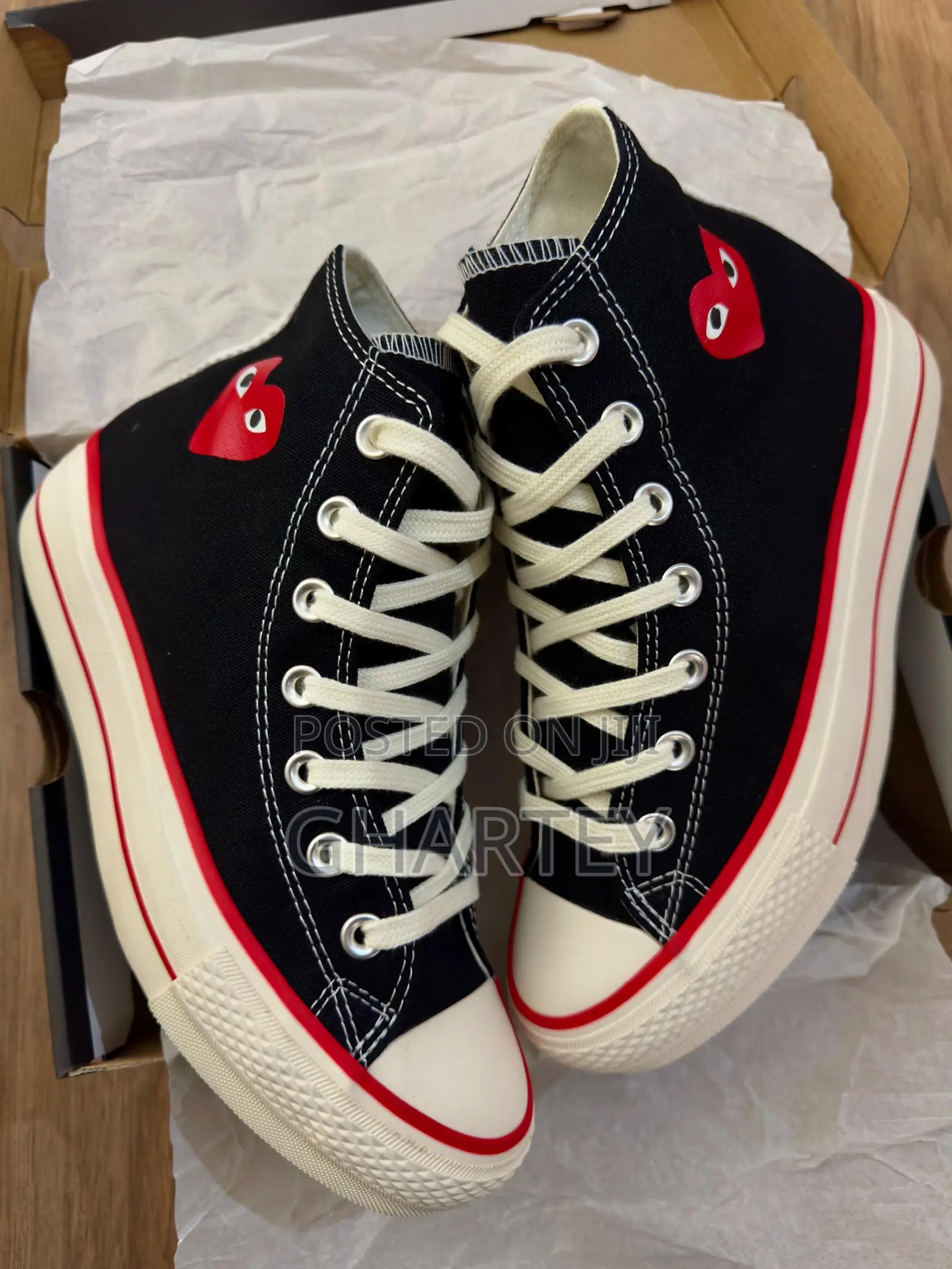 Cdg Play Black Converse All Stars: Edgy Chic Sneakers