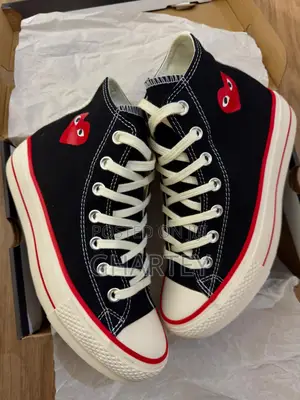 Cdg Play Black Converse All Stars: Edgy Chic Sneakers