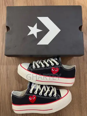 Original All Stars Converse Cdg Play Black Low Top For Ladies