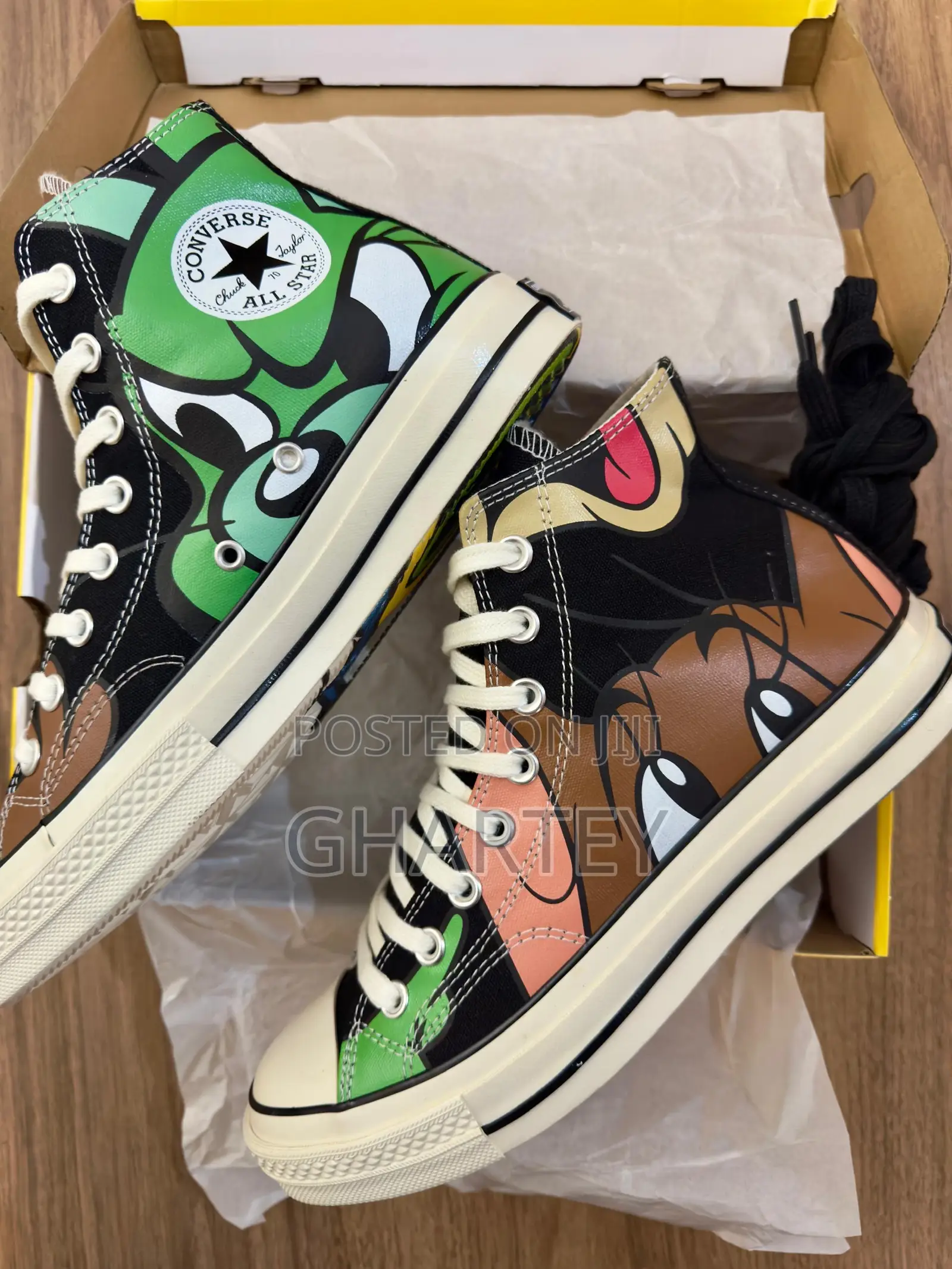 Tom And Jerry Collab: 85 Years Of Chaos Converse High Tops