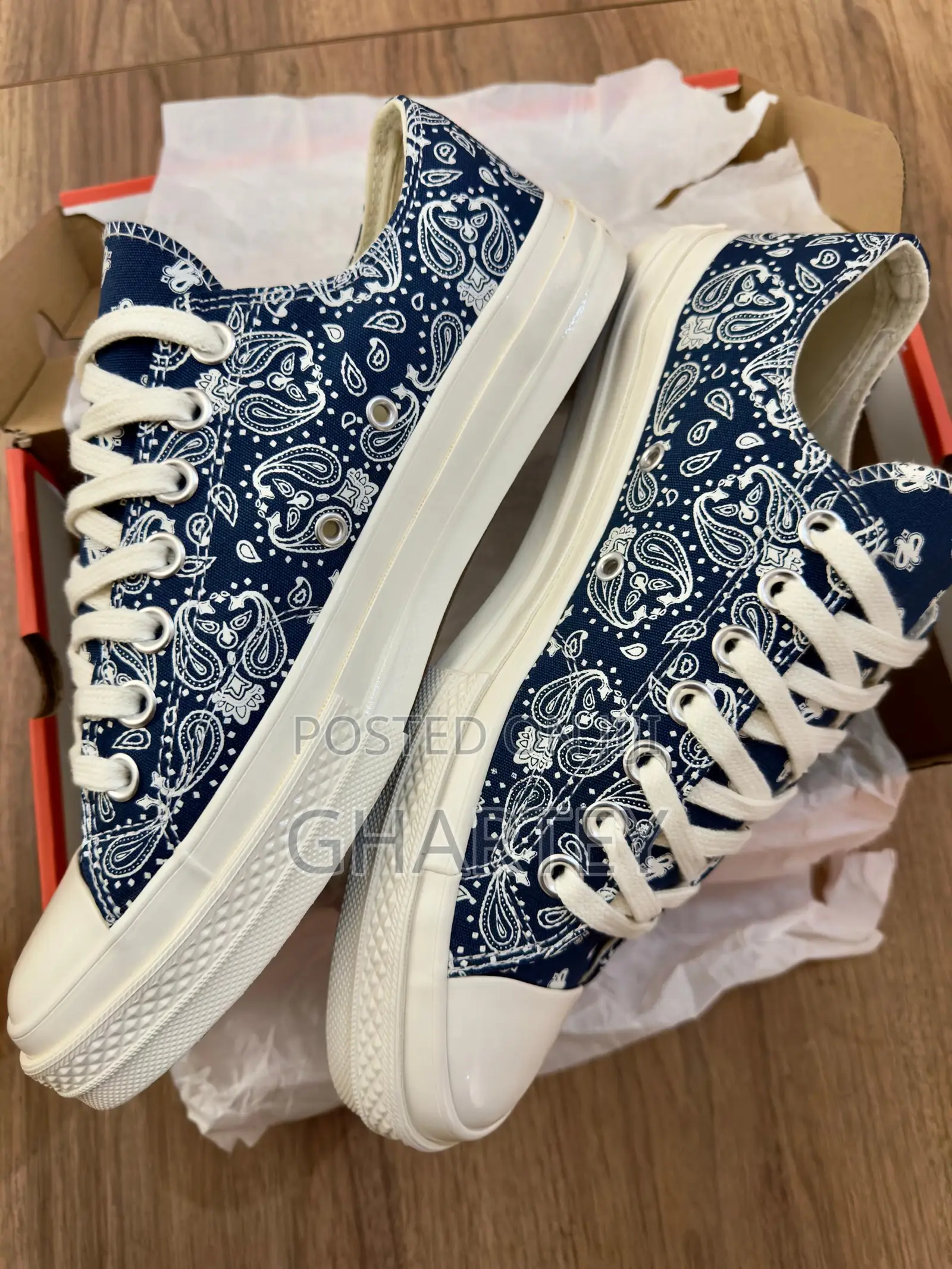 Blue Bandana Pattern Converse All Star Chuck Taylor Sneakers